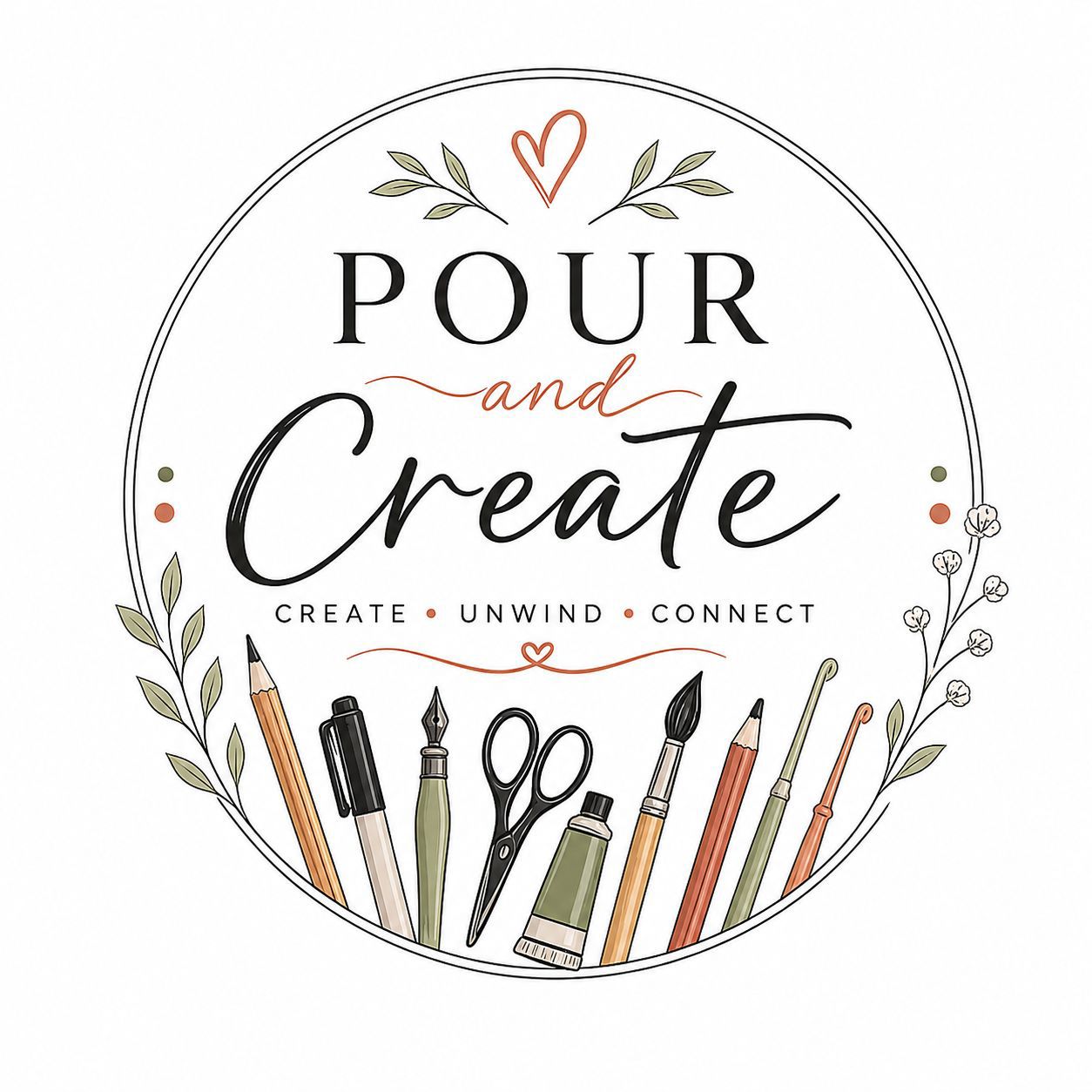 Pour and Create Logo